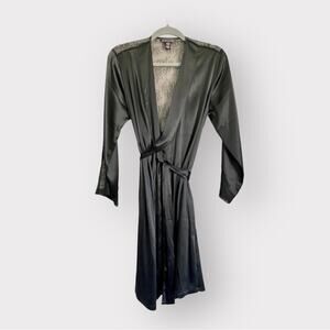 Victoria’s Secret Satin Lace Rope Sleepwear Cozy Black